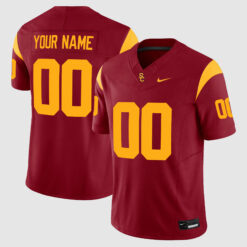 Custom USC Trojans Football Cardinal Vapor F.U.S.E Limited Stitched Jersey