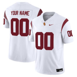 Custom USC Trojans Football White Vapor F.U.S.E Limited Stitched Jersey