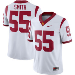 Carde Smith USC Trojans Football White Away Game Stitched Jersey