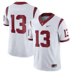 Caleb Williams USC Trojans Football White Away Stitched Jersey