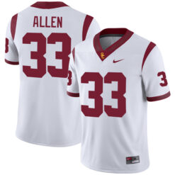 Marcus Allen USC Trojans Football White Away Game Stitched Jersey