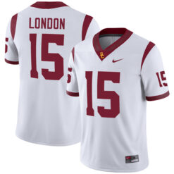 Drake London USC Trojans Football White Away Game Stitched Jersey