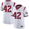 Ronnie Lott USC Trojans Football White Away Game Stitched Jersey