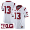 Caleb Williams USC Trojans Football White Away Stitched Jersey w/ B1G Patch
