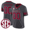 Custom Oklahoma Sooners Football Grey Alternate Game Stitched Jersey w/ SEC Patch