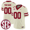 Custom Oklahoma Sooners Football Cream Alternate Game Stitched Jersey w/ SEC Patch