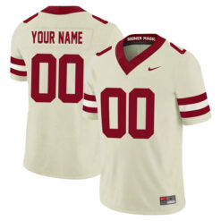 Custom Oklahoma Sooners Football Cream Alternate Game Stitched Jersey