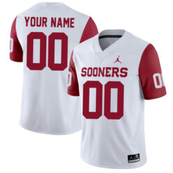 Custom Oklahoma Sooners Football Crimson Sleeve Stitched Jersey