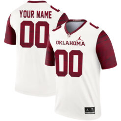 Custom Oklahoma Sooners Football Legend White Stitched Jersey