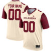 Custom Oklahoma Sooners Football Legend Cream Stitched Jersey