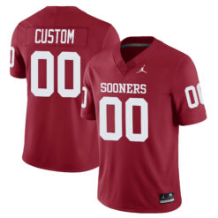 Custom Oklahoma Sooners Football Crimson Stitched Jersey