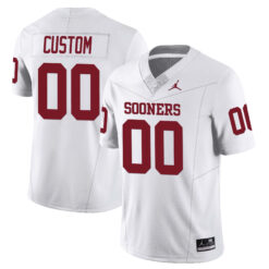 Custom Oklahoma Sooners Football White Stitched Jersey