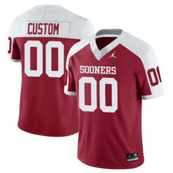 Custom Oklahoma Sooners Football Alternate Crimson Stitched Jersey