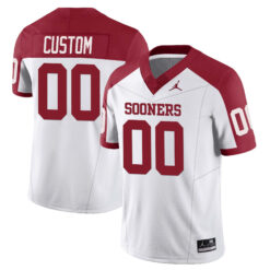 Custom Oklahoma Sooners Football Alternate White Stitched Jersey