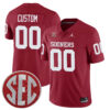 Custom Oklahoma Sooners Football Crimson Stitched Jersey w/ SEC Patch