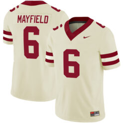 Baker Mayfield Oklahoma Sooners Football Cream Alternate Stitched Jersey