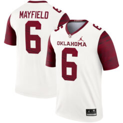 Baker Mayfield Oklahoma Sooners Football White Legend Stitched Jersey