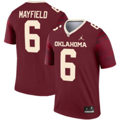 Baker Mayfield Oklahoma Sooners Football Crimson Legend Stitched Jersey