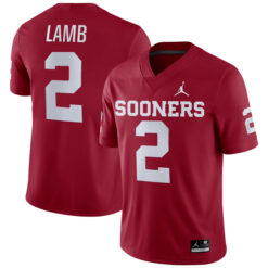 CeeDee Lamb Oklahoma Sooners Football Crimson Home Stitched Jersey