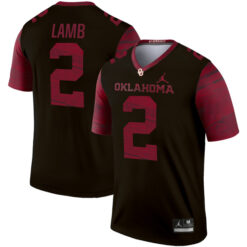 CeeDee Lamb Oklahoma Sooners Football Black Legend Stitched Jersey