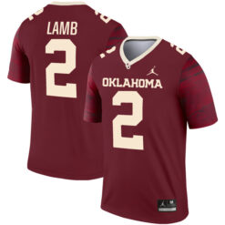 CeeDee Lamb Oklahoma Sooners Football Crimson Legend Stitched Jersey