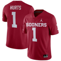 Jalen Hurts Oklahoma Sooners Football Crimson Home Stitched Jersey