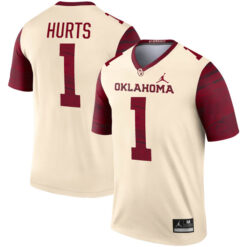 Jalen Hurts Oklahoma Sooners Football Cream Legend Stitched Jersey