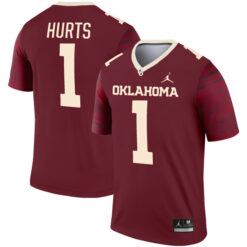 Jalen Hurts Oklahoma Sooners Football Crimson Legend Stitched Jersey