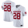 Adrian Peterson Oklahoma Sooners Football White Away Stitched Jersey