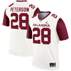 Adrian Peterson Oklahoma Sooners Football White Legend Stitched Jersey