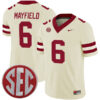 Baker Mayfield Oklahoma Sooners Football Cream Alternate Stitched Jersey w/ SEC Patch