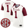 Jalen Hurts Oklahoma Sooners Football White Legend Stitched Jersey w/ SEC Patch