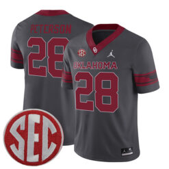 Adrian Peterson Oklahoma Sooners Football Grey Alternate Stitched Jersey w/ SEC Patch