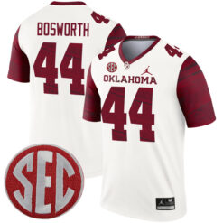 Brian Bosworth Oklahoma Sooners Football White Legend Stitched Jersey w/ SEC Patch