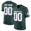 Custom Michigan State Spartans Football Green Game Stitched Jersey