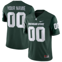 Custom Michigan State Spartans Football Green Alternate Game Stitched Jersey