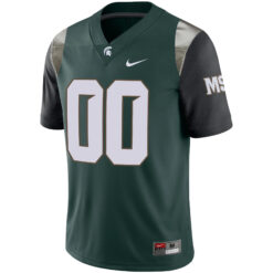 Alternative view of Custom Michigan State Spartans Football Green Alternate Game Stitched Jersey