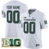 Custom Michigan State Spartans Football White Alternate Game Stitched Jersey w/ B1G Patch