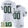 Custom Michigan State Spartans Football White Alternate Game Stitched Jersey w/ 100th Spartan Stadium Patch