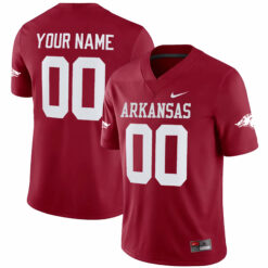 Custom Arkansas Razorbacks Football Cardinal Game Stitched Jersey