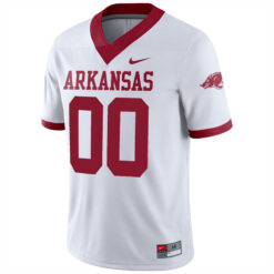 Alternative view of Custom Arkansas Razorbacks Football White Game Stitched Jersey