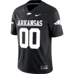 Alternative view of Custom Arkansas Razorbacks Football Black Game Stitched Jersey
