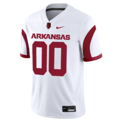 Alternative view of Custom Arkansas Razorbacks Football White Alternate Game Stitched Jersey