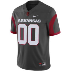 Alternative view of Custom Arkansas Razorbacks Football Anthracite Alternate Game Stitched Jersey