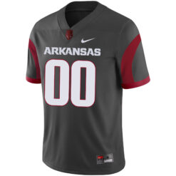 Alternative view of Custom Arkansas Razorbacks Football Anthracite Alternate Stitched Jersey