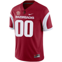 Alternative view of Custom Arkansas Razorbacks Football Cardinal Alternate Stitched Jersey w/ SEC Patch