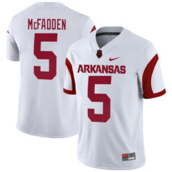Darren McFadden Arkansas Razorbacks Football White Away Game Stitched Jersey