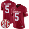 Darren McFadden Arkansas Razorbacks Football Cardinal Home Game Stitched Jersey w/ SEC Patch