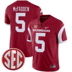 Darren McFadden Arkansas Razorbacks Football Cardinal Home Stitched Jersey w/ SEC Patch