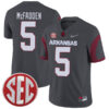Darren McFadden Arkansas Razorbacks Football Grey Alternate Game Stitched Jersey w/ SEC Patch